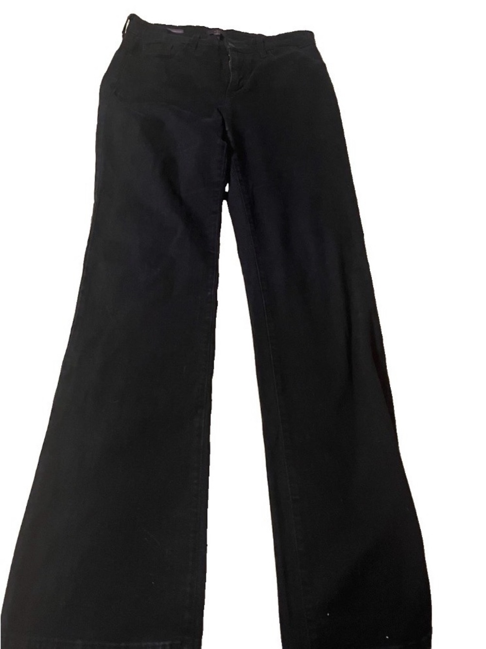 NYDJ Sarah Relaxed Bootcut Jeans Size 8 Long Black Denim Stretch Lift Tuck